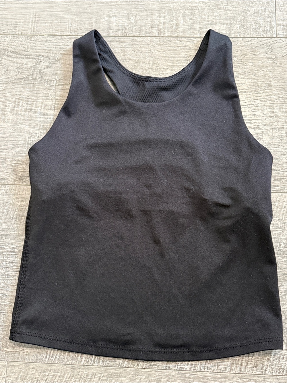Athletic Works Black Ribbed Scoop Neck Tank Top